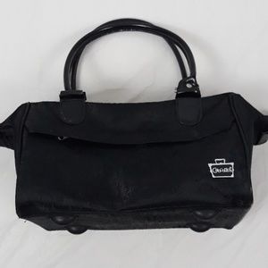 Caboodle Large Black Make Up Bag Purse Pink Liner